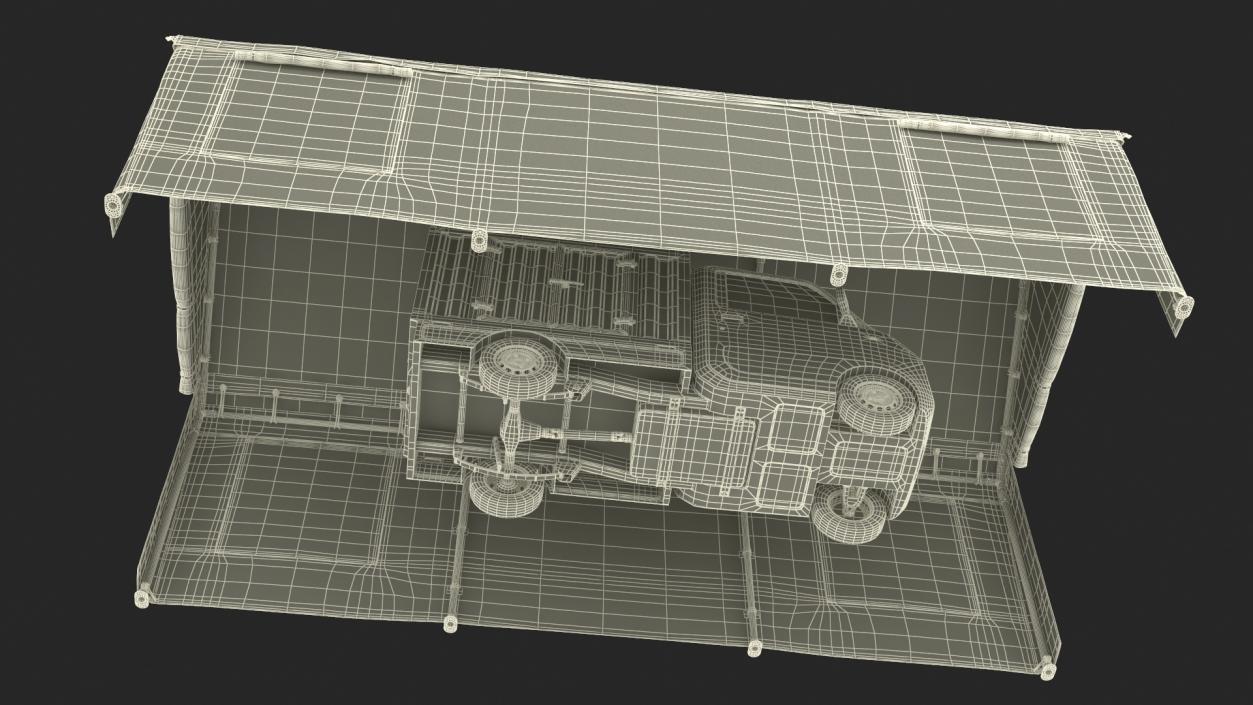 3D Vehicle Carport Shelter model