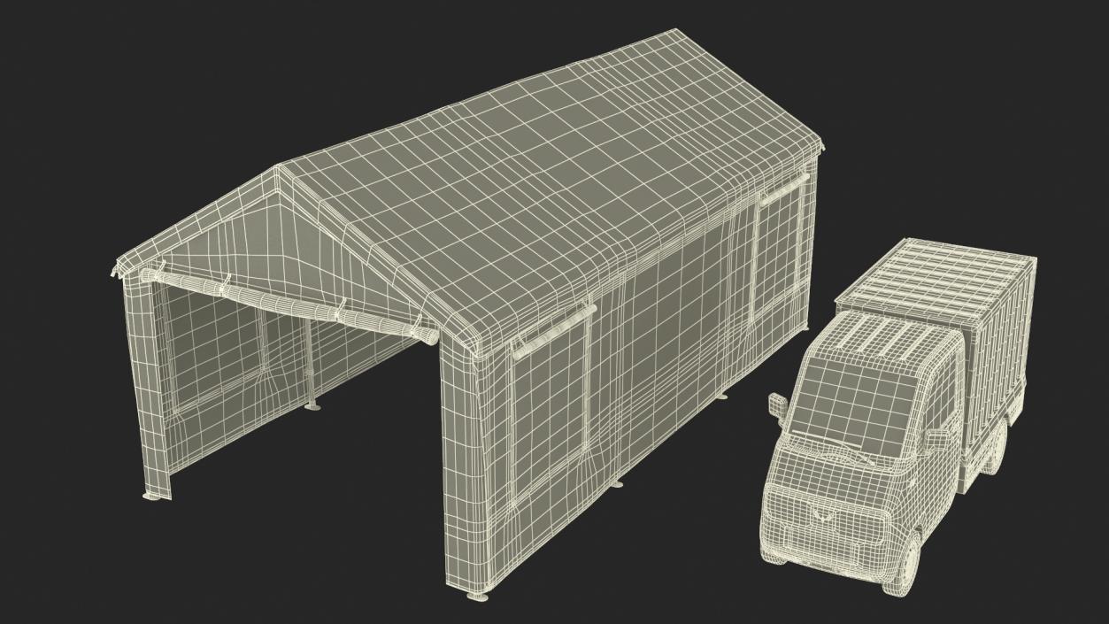 3D Vehicle Carport Shelter model