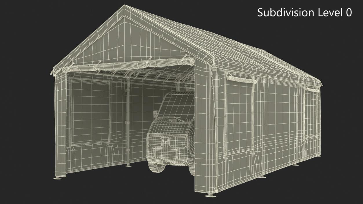 3D Vehicle Carport Shelter model