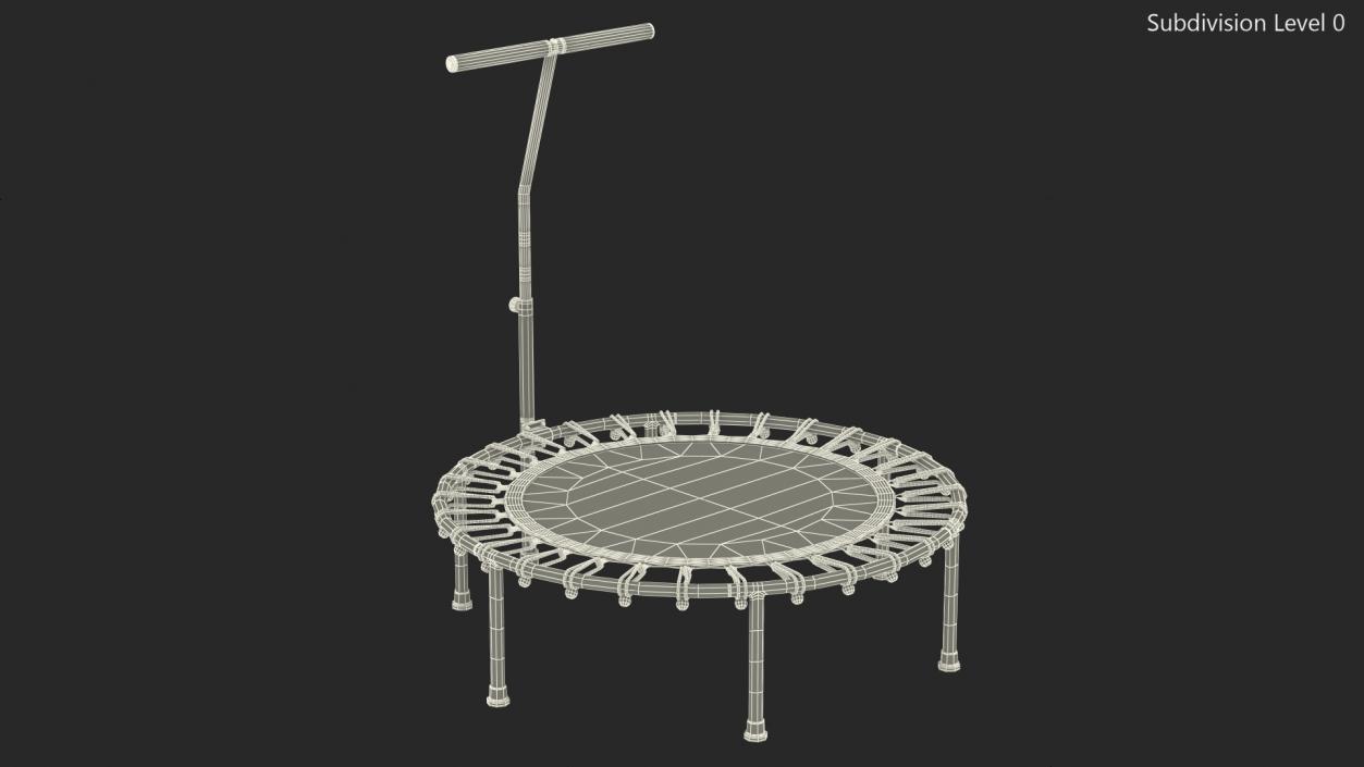 3D model Fitness Trampoline with Handle