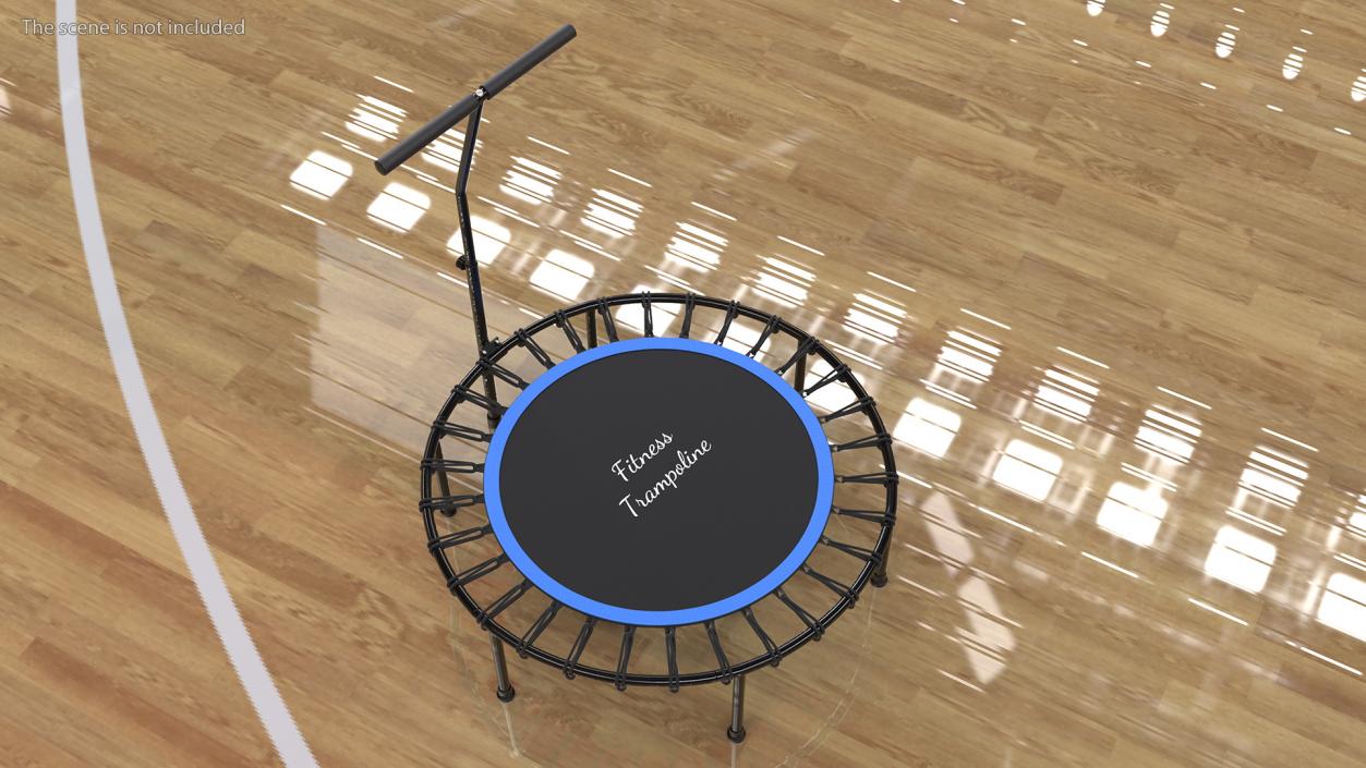 3D model Fitness Trampoline with Handle