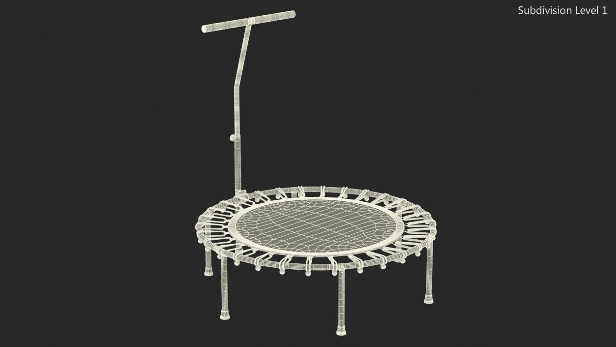 3D model Fitness Trampoline with Handle