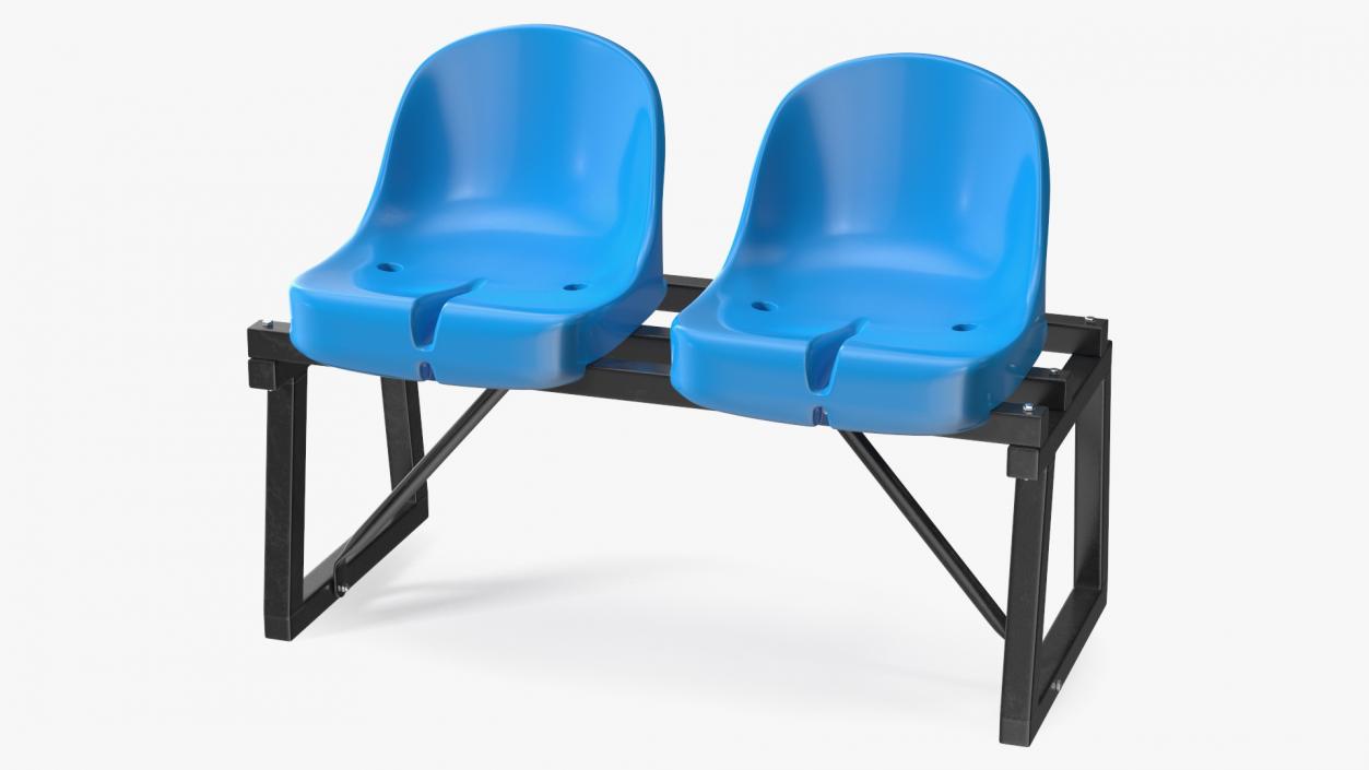 3D Soccer Bench with Plastic Seats