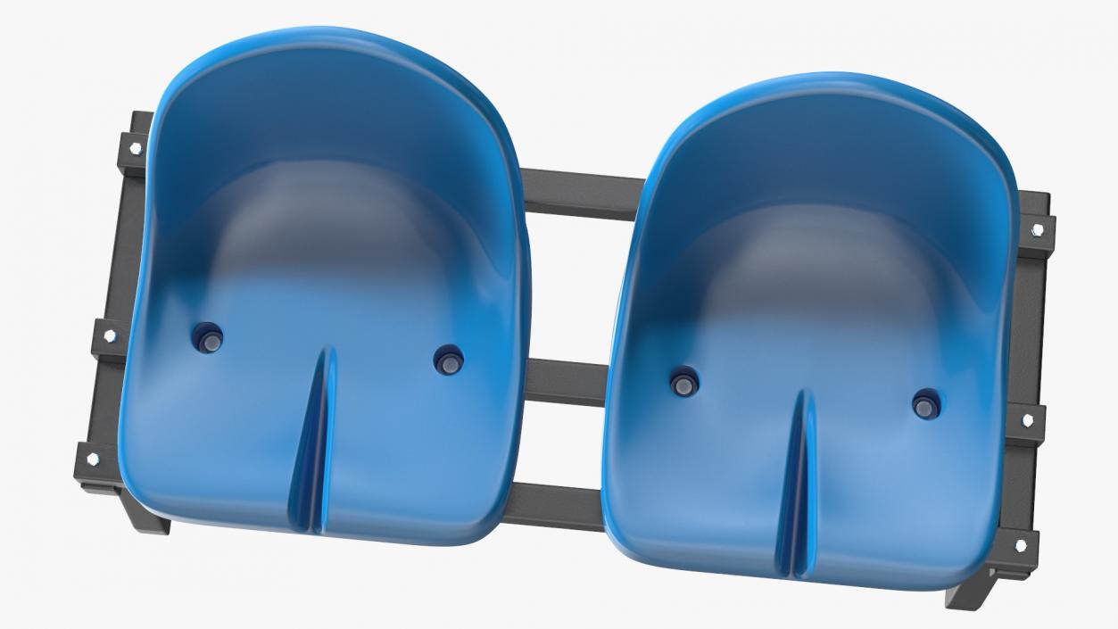 3D Soccer Bench with Plastic Seats