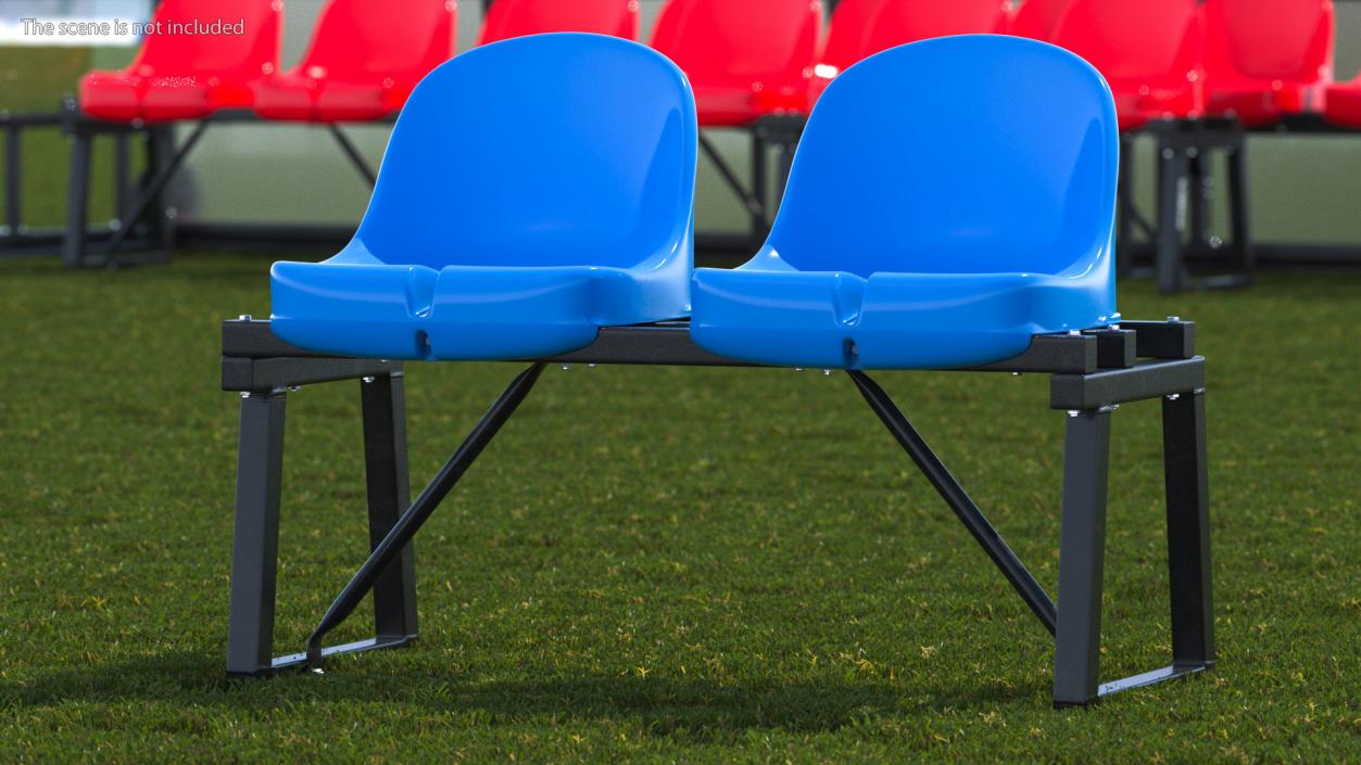 3D Soccer Bench with Plastic Seats