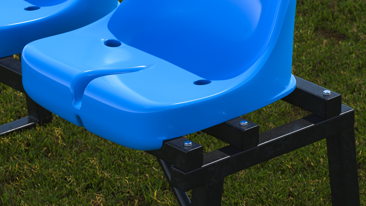 3D Soccer Bench with Plastic Seats