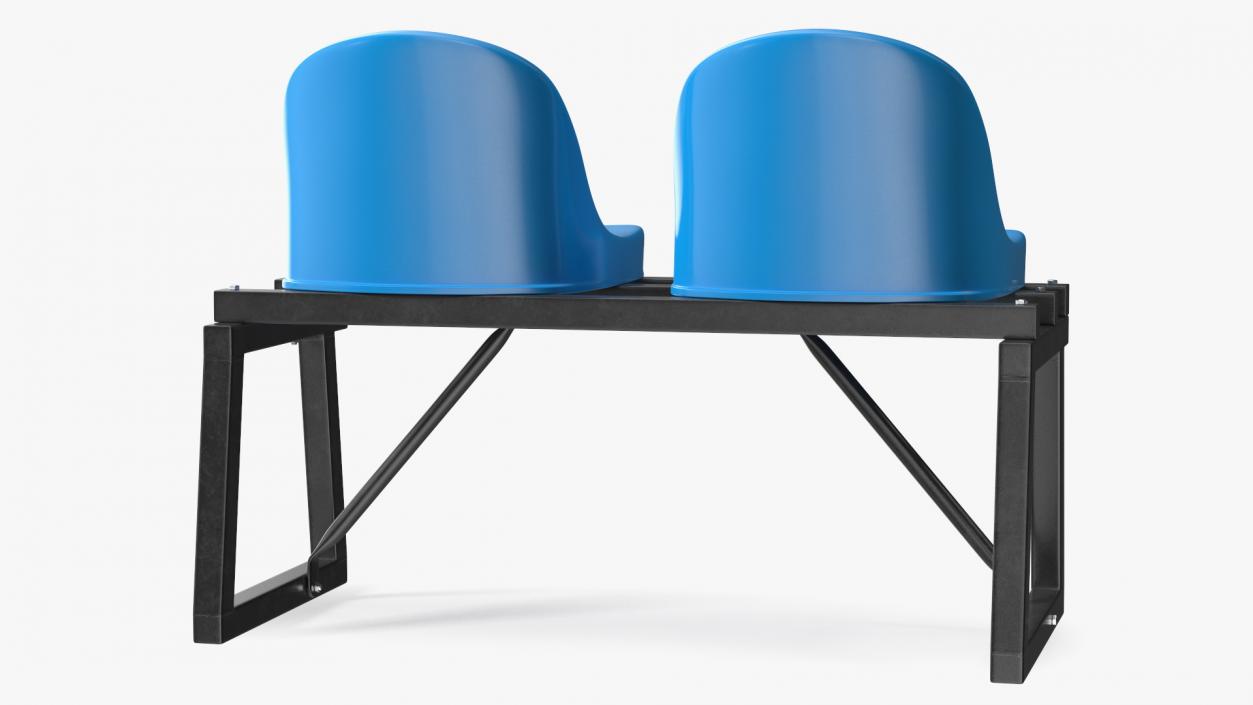 3D Soccer Bench with Plastic Seats