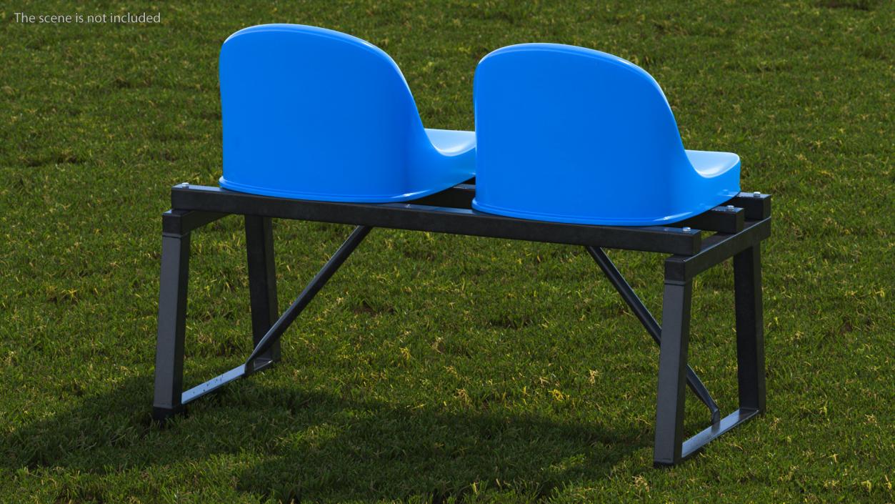 3D Soccer Bench with Plastic Seats