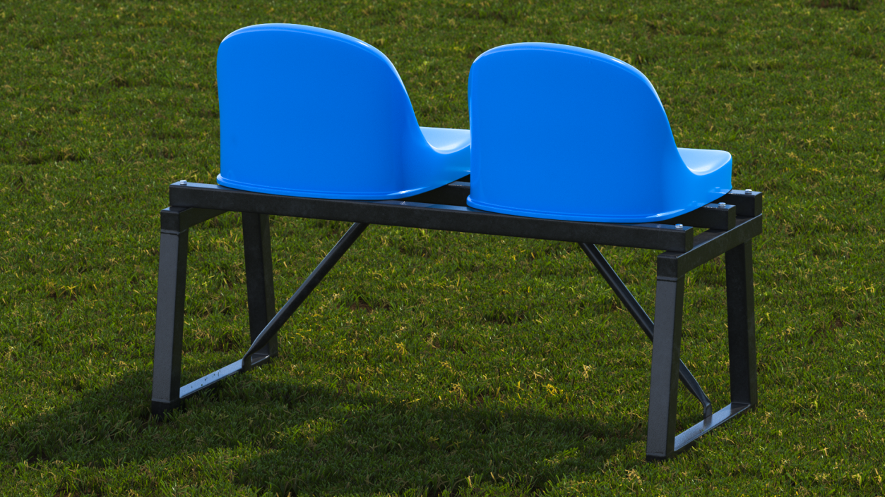 3D Soccer Bench with Plastic Seats