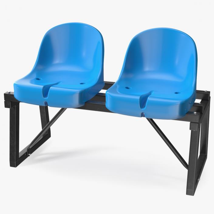 3D Soccer Bench with Plastic Seats