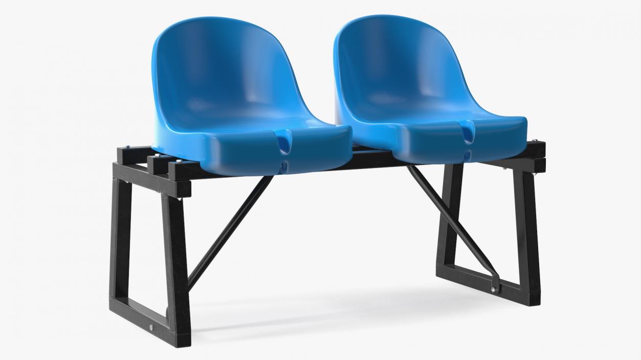 3D Soccer Bench with Plastic Seats