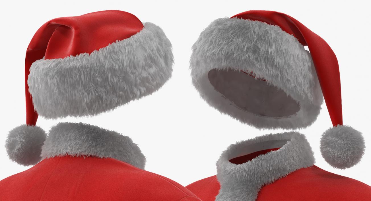 3D Santa Claus Costume with Fur model