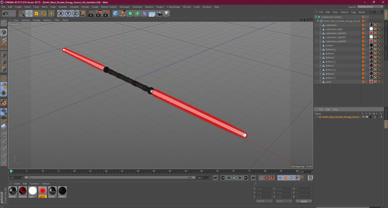 3D model Darth Maul Double Energy Sword