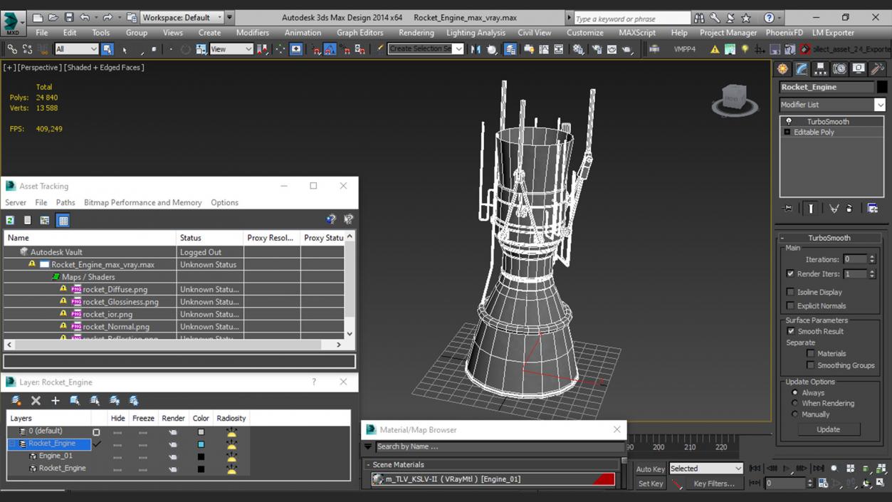 3D model Rocket Engine 3