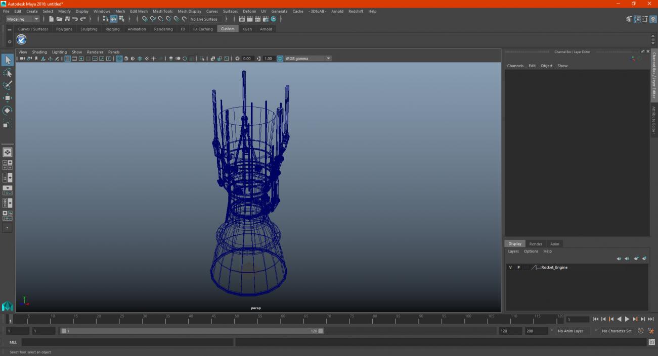 3D model Rocket Engine 3