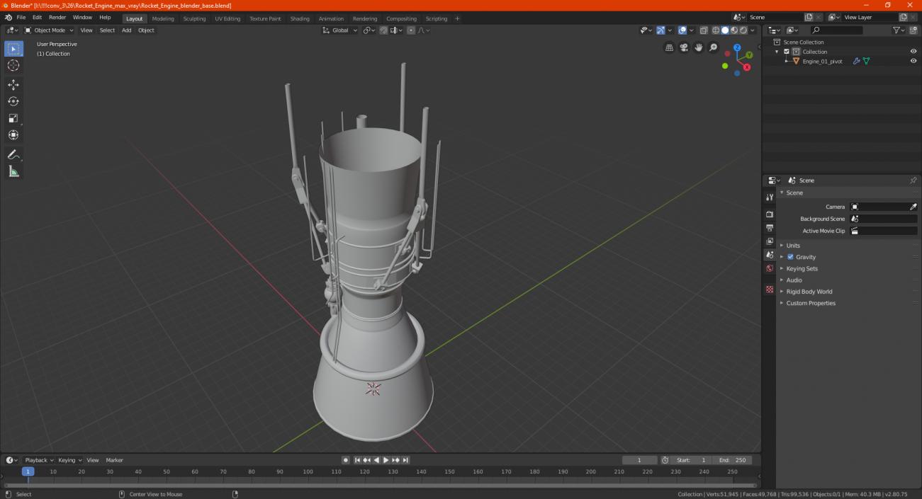 3D model Rocket Engine 3