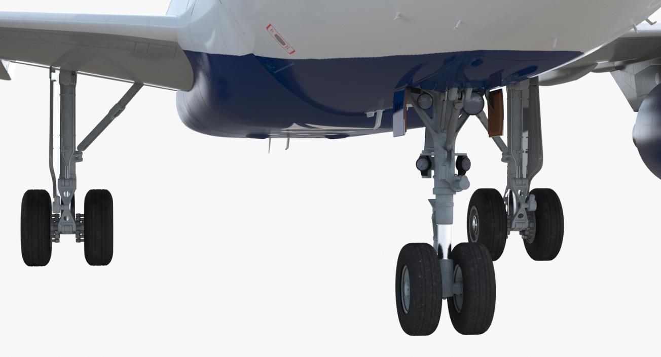 Airbus A319 Delta Air Lines Rigged 3D model