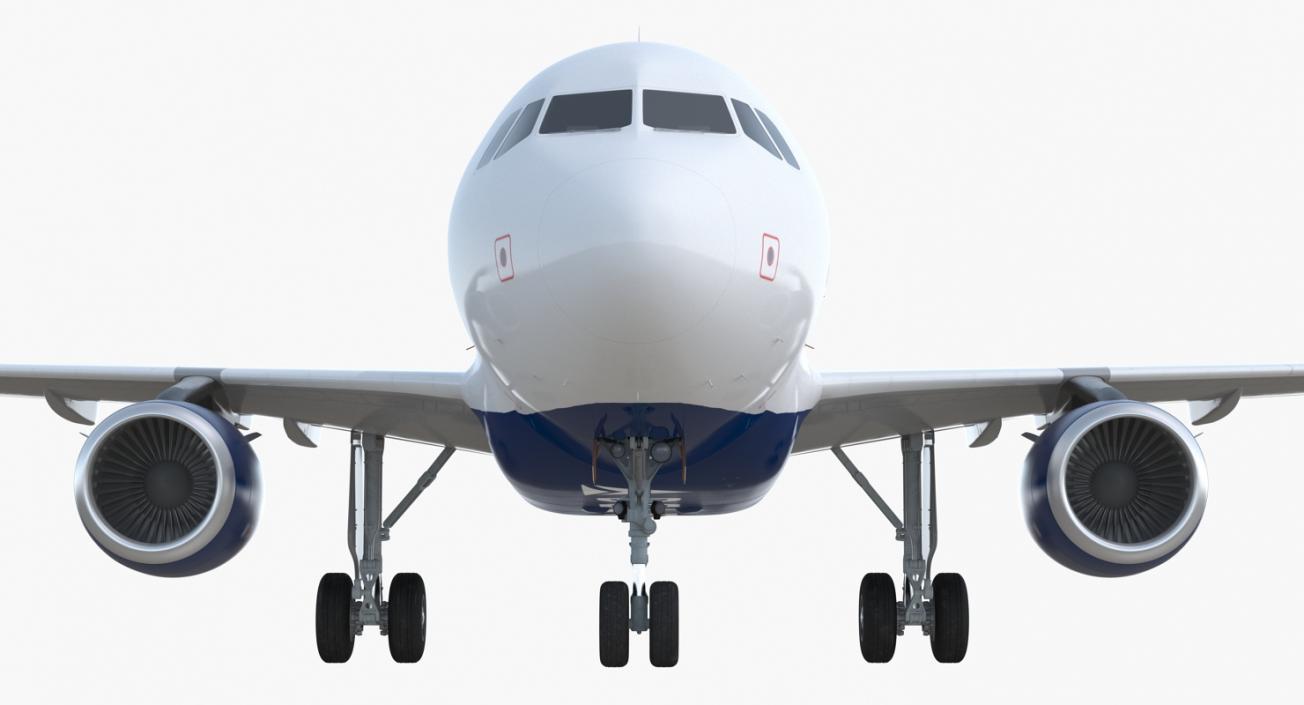 Airbus A319 Delta Air Lines Rigged 3D model