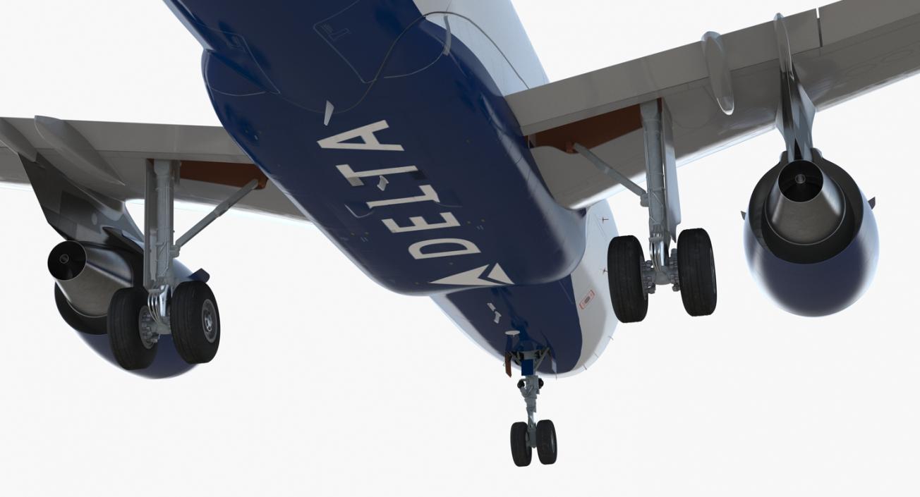 Airbus A319 Delta Air Lines Rigged 3D model