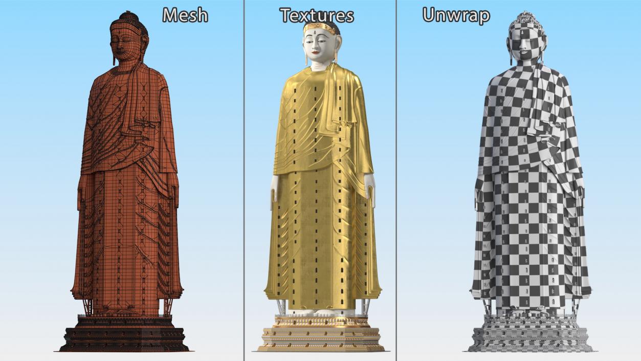 Buddha Statues Collection 6 3D