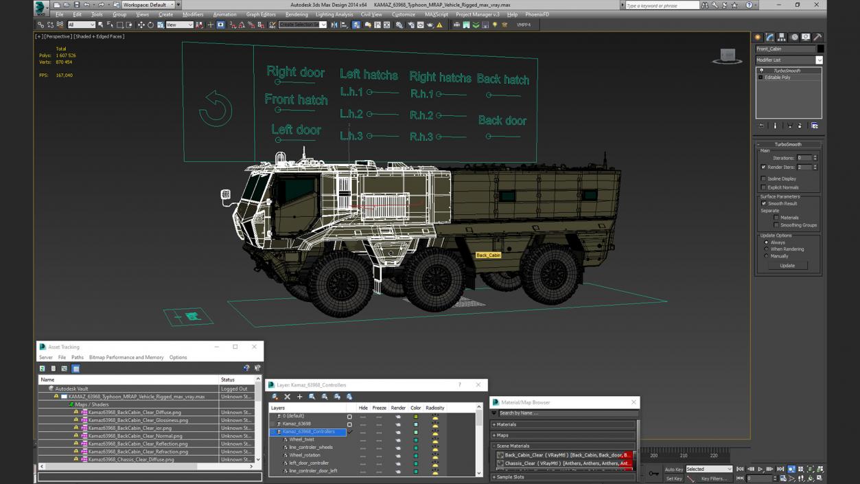 KAMAZ 63968 Typhoon MRAP Vehicle 3D