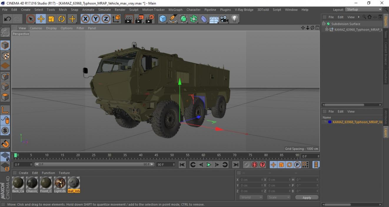 KAMAZ 63968 Typhoon MRAP Vehicle 3D