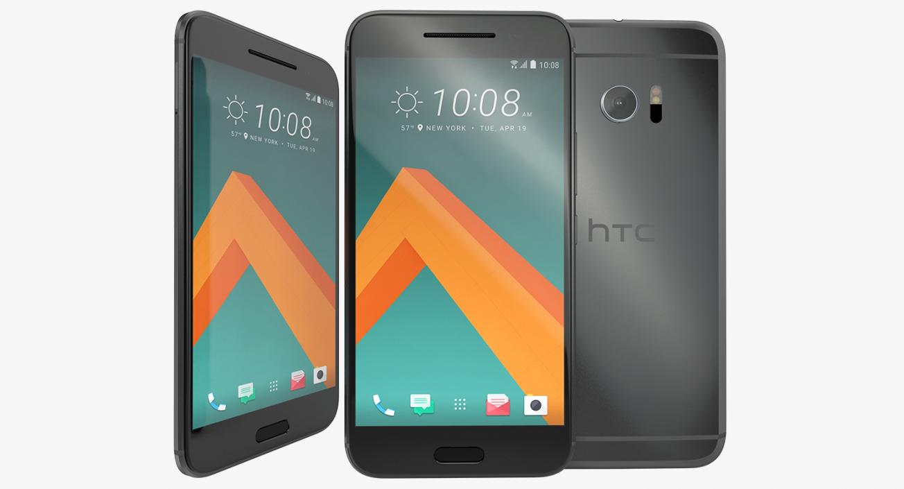 3D HTC 10 Carbon Gray model