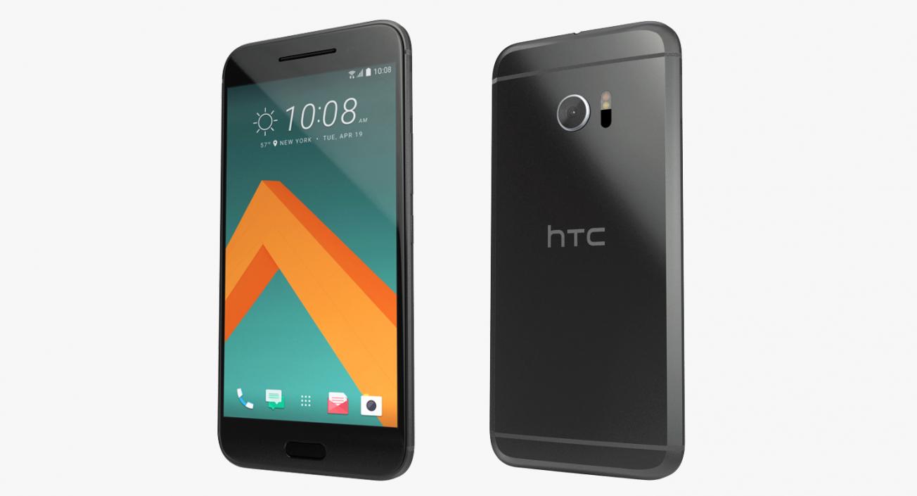 3D HTC 10 Carbon Gray model