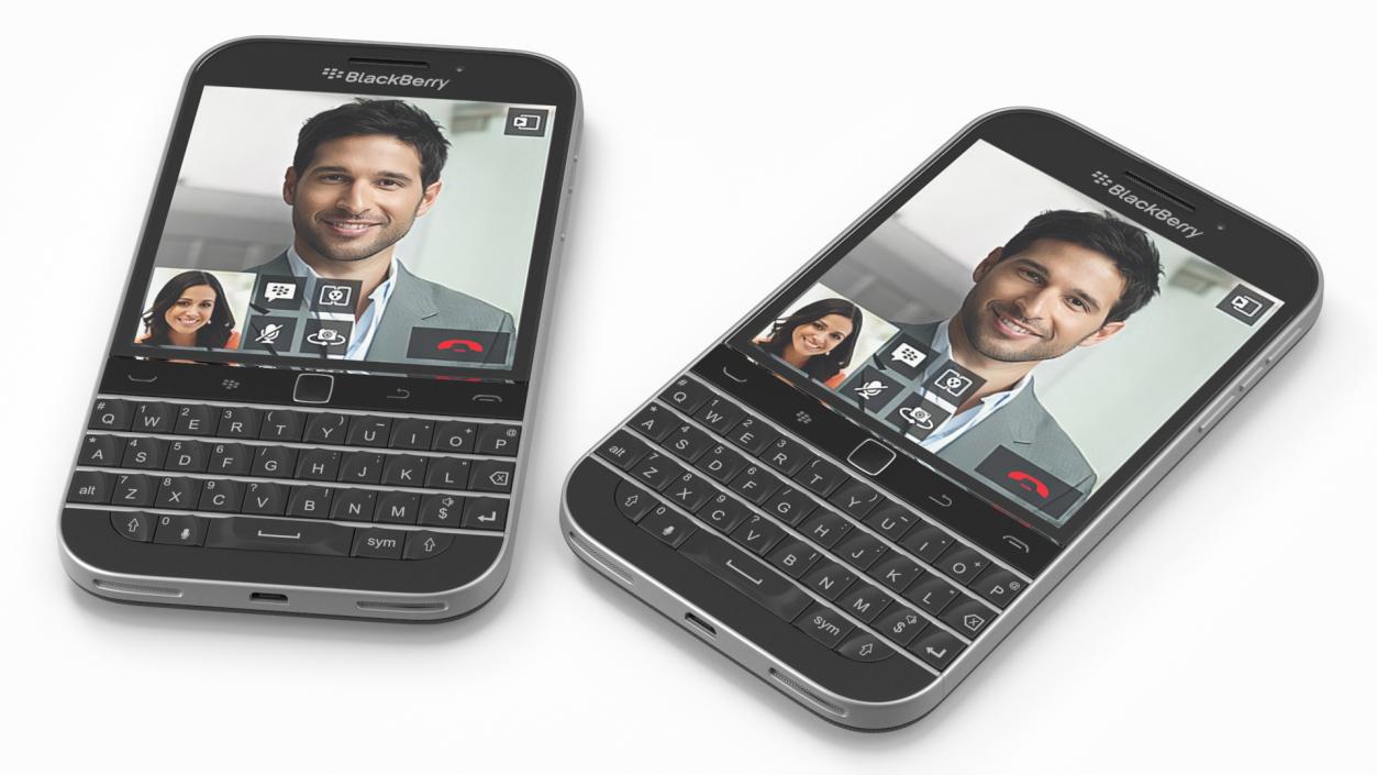 3D model Smartphone BlackBerry Classic Black