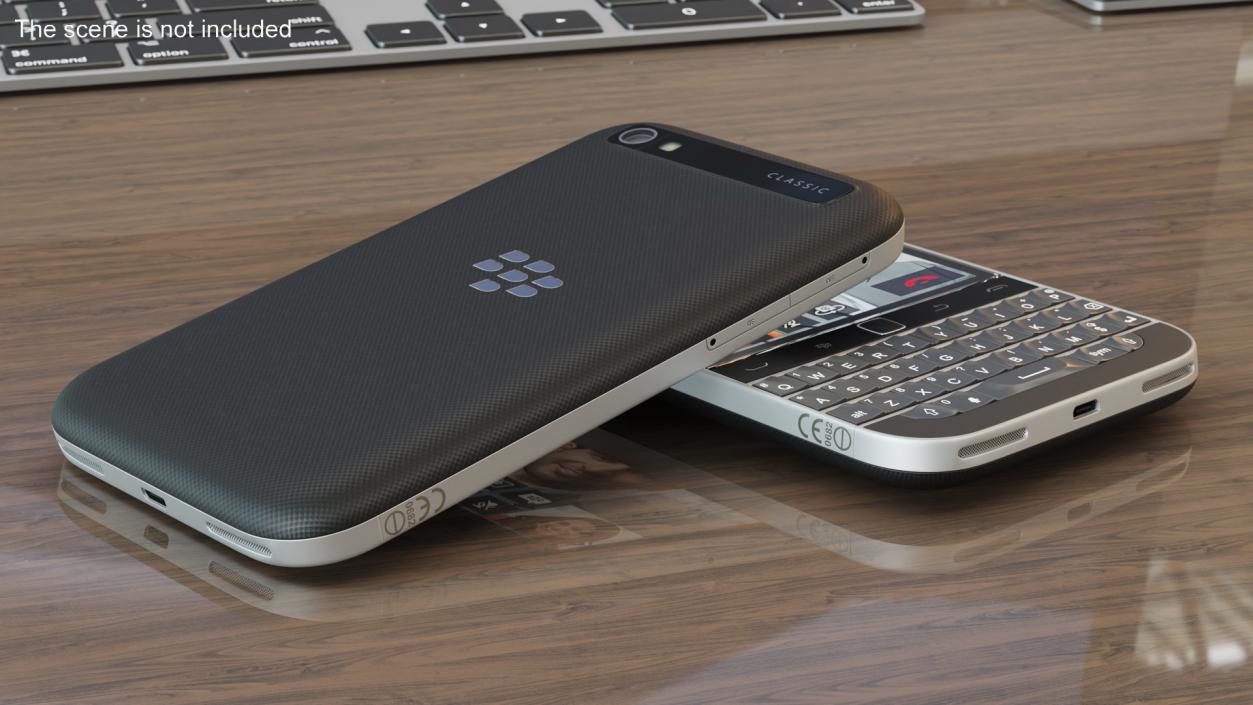 3D model Smartphone BlackBerry Classic Black