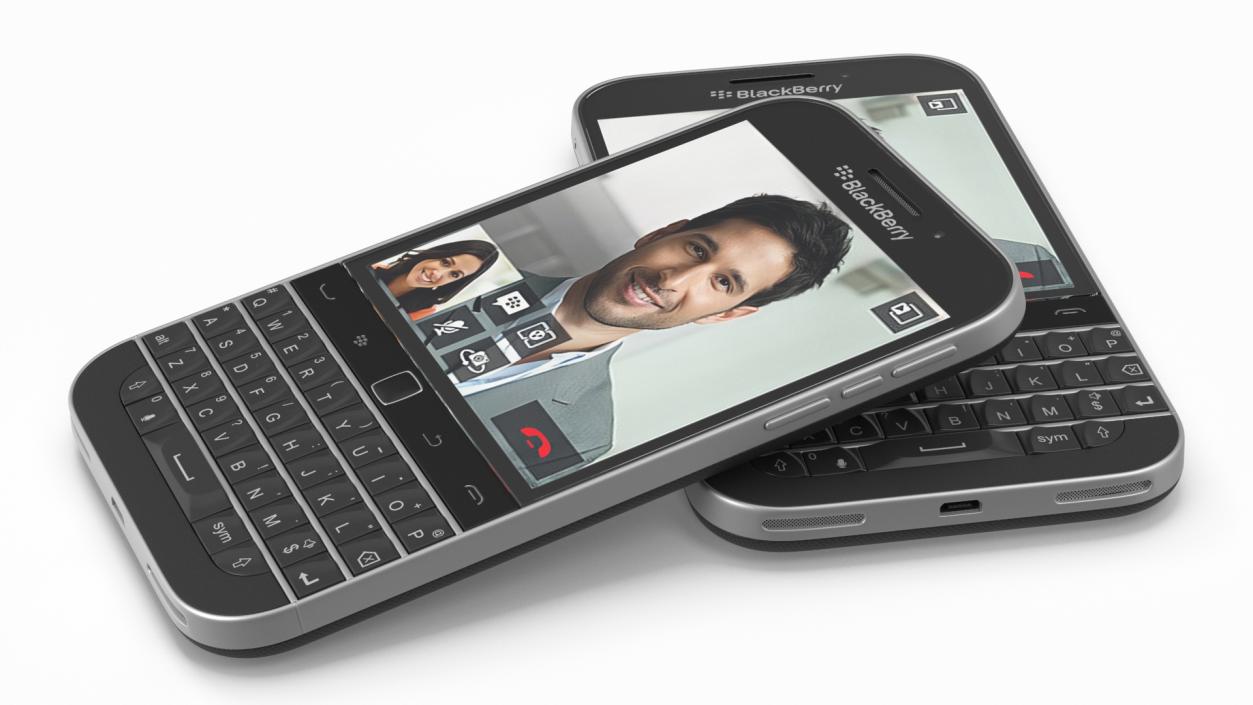 3D model Smartphone BlackBerry Classic Black