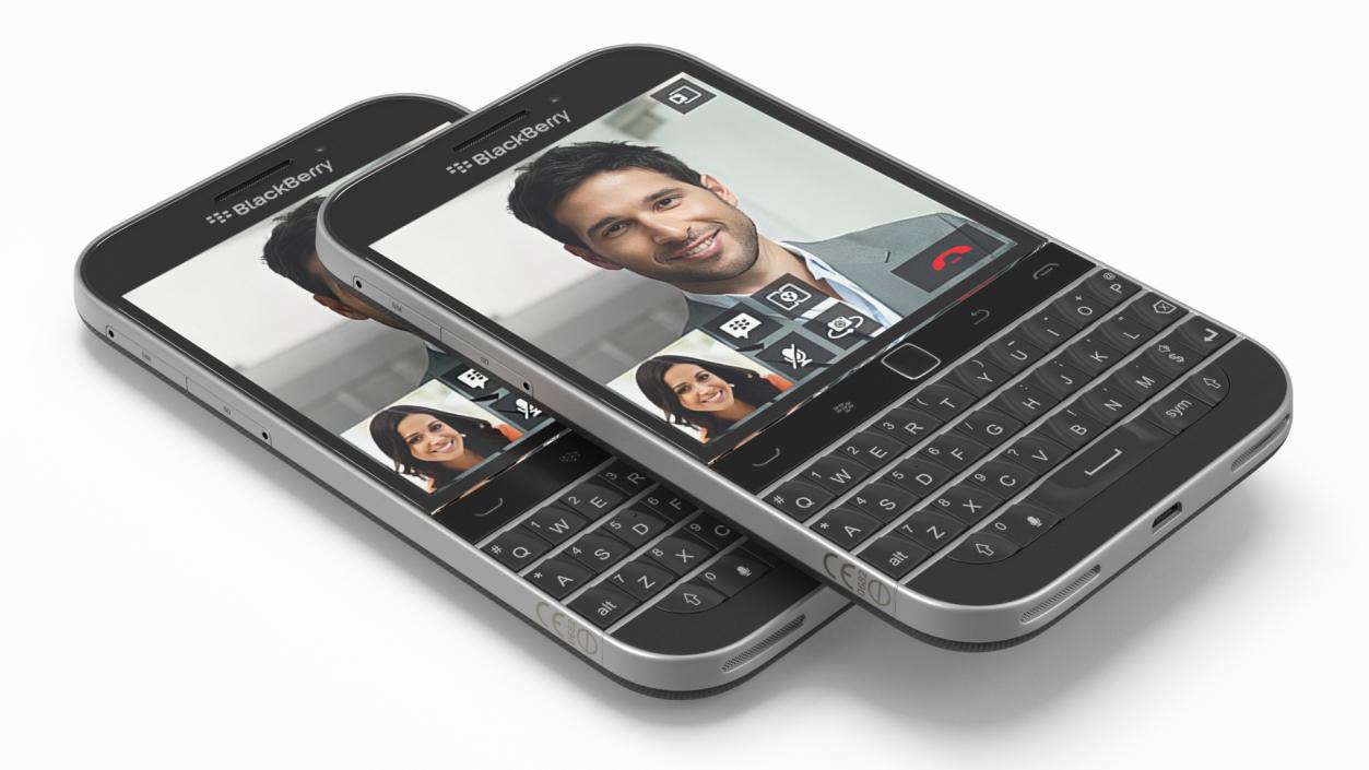 3D model Smartphone BlackBerry Classic Black