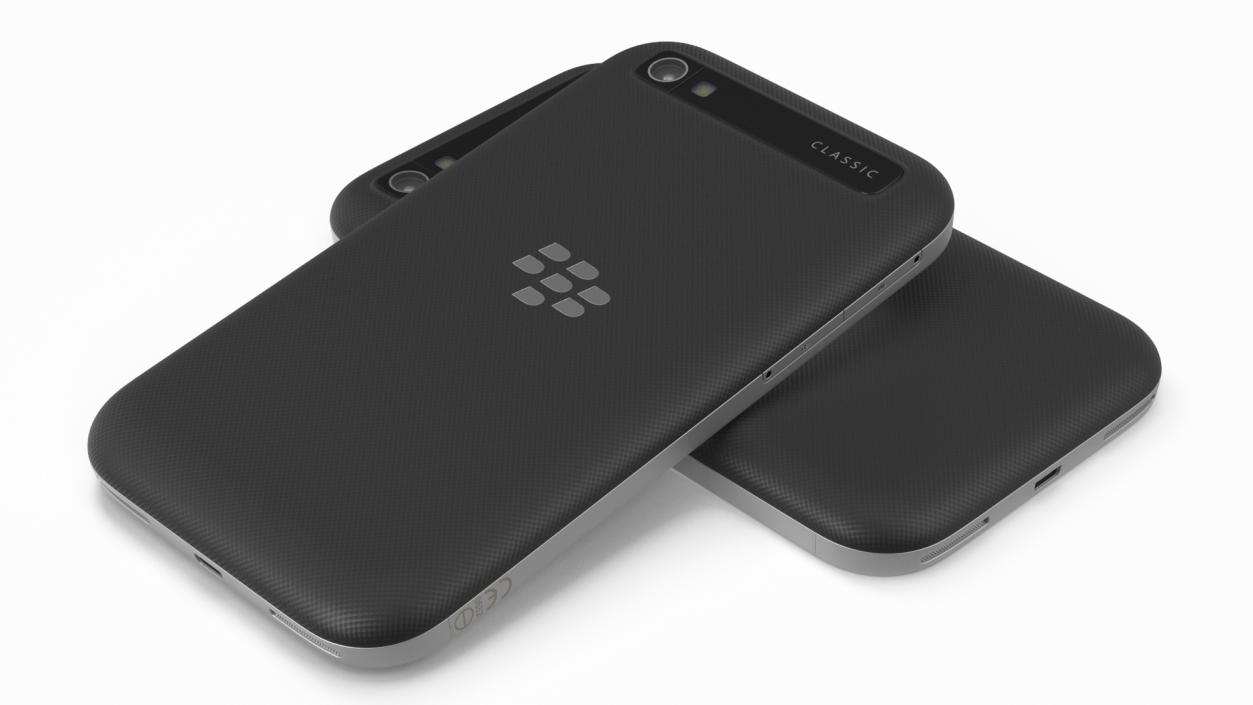 3D model Smartphone BlackBerry Classic Black