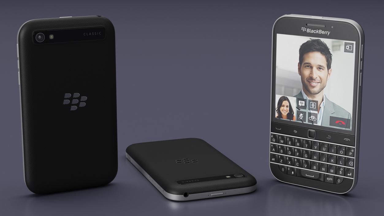 3D model Smartphone BlackBerry Classic Black