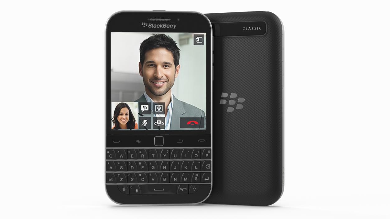 3D model Smartphone BlackBerry Classic Black