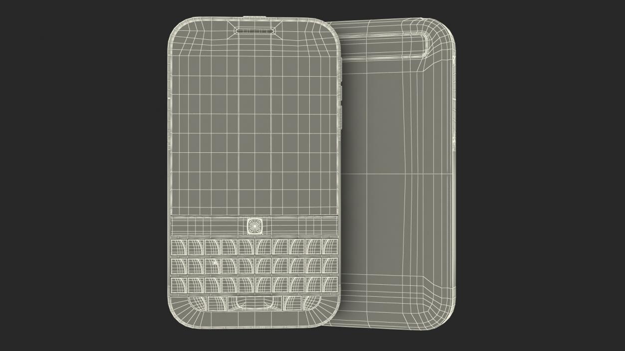 3D model Smartphone BlackBerry Classic Black