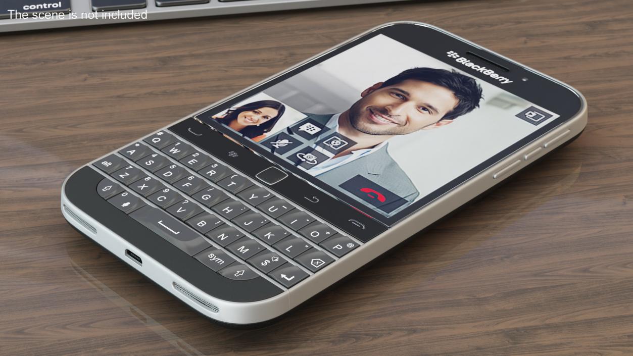 3D model Smartphone BlackBerry Classic Black