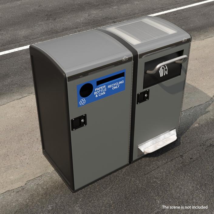 3D model Public Garbage Cans Collection