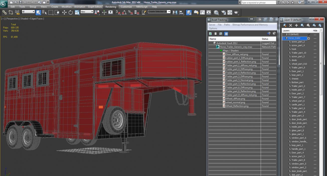 3D Horse Trailer Generic