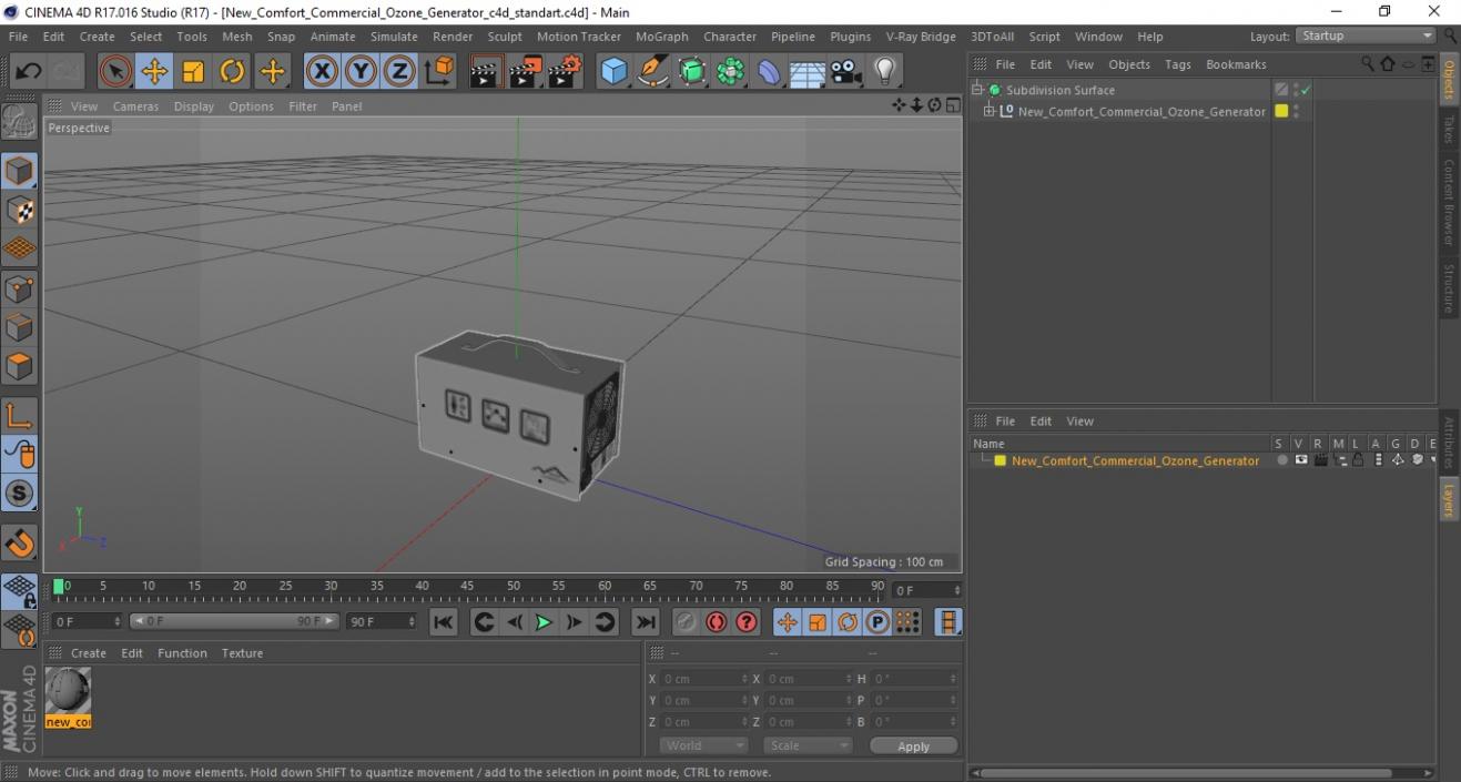 3D New Comfort Commercial Ozone Generator model