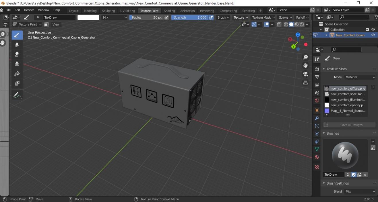 3D New Comfort Commercial Ozone Generator model