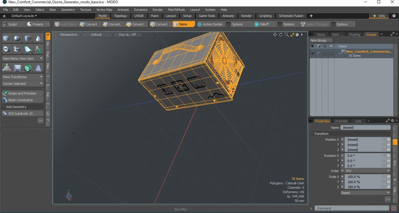 3D New Comfort Commercial Ozone Generator model