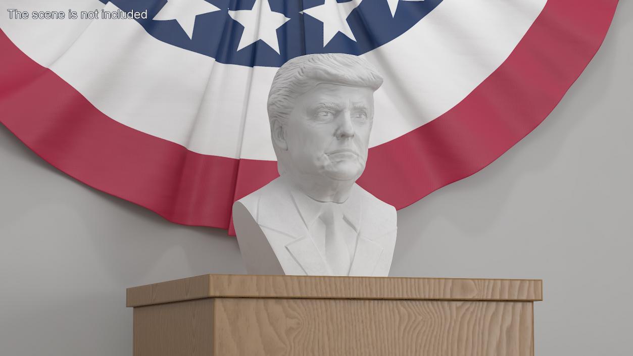 3D Plaster Bust of Trump