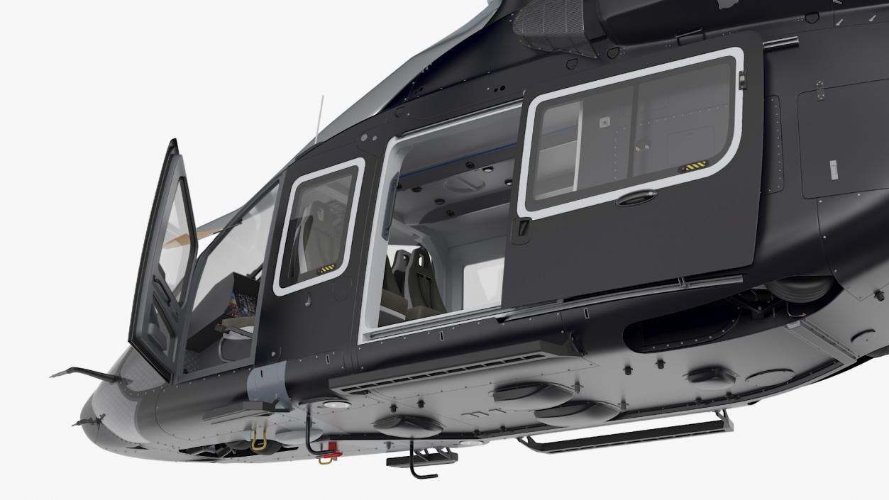 Medium Private Helicopter Rigged 3D