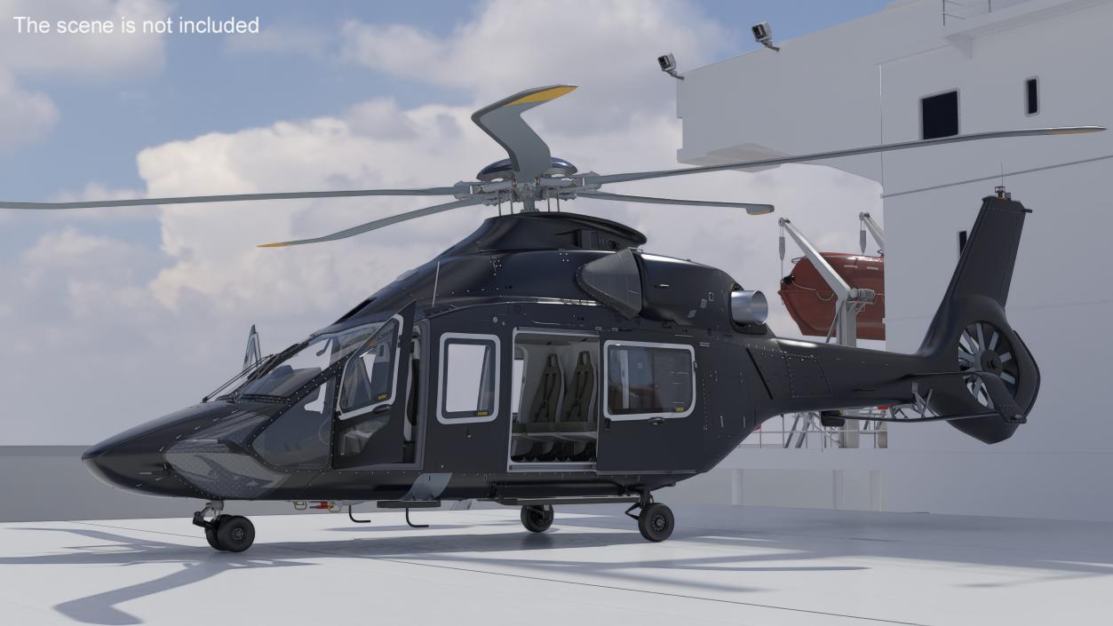 Medium Private Helicopter Rigged 3D