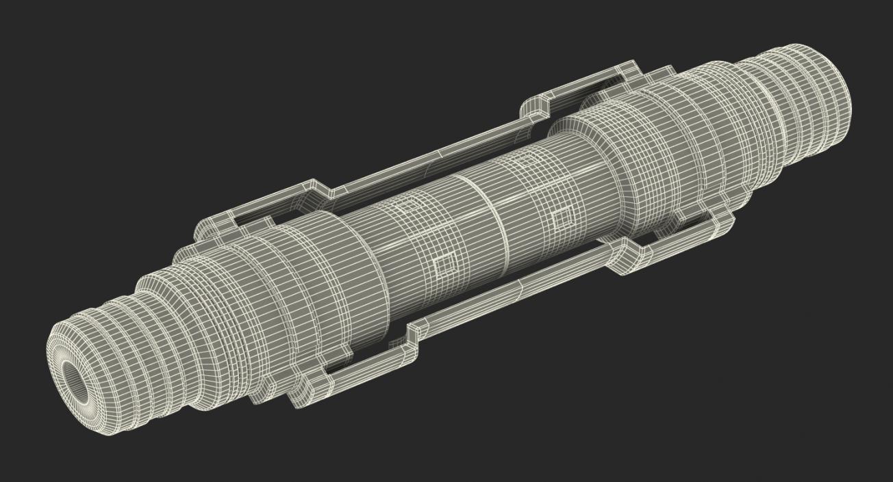 3D Anodized Ram Hydraulic Cylinder Sci-Fi model