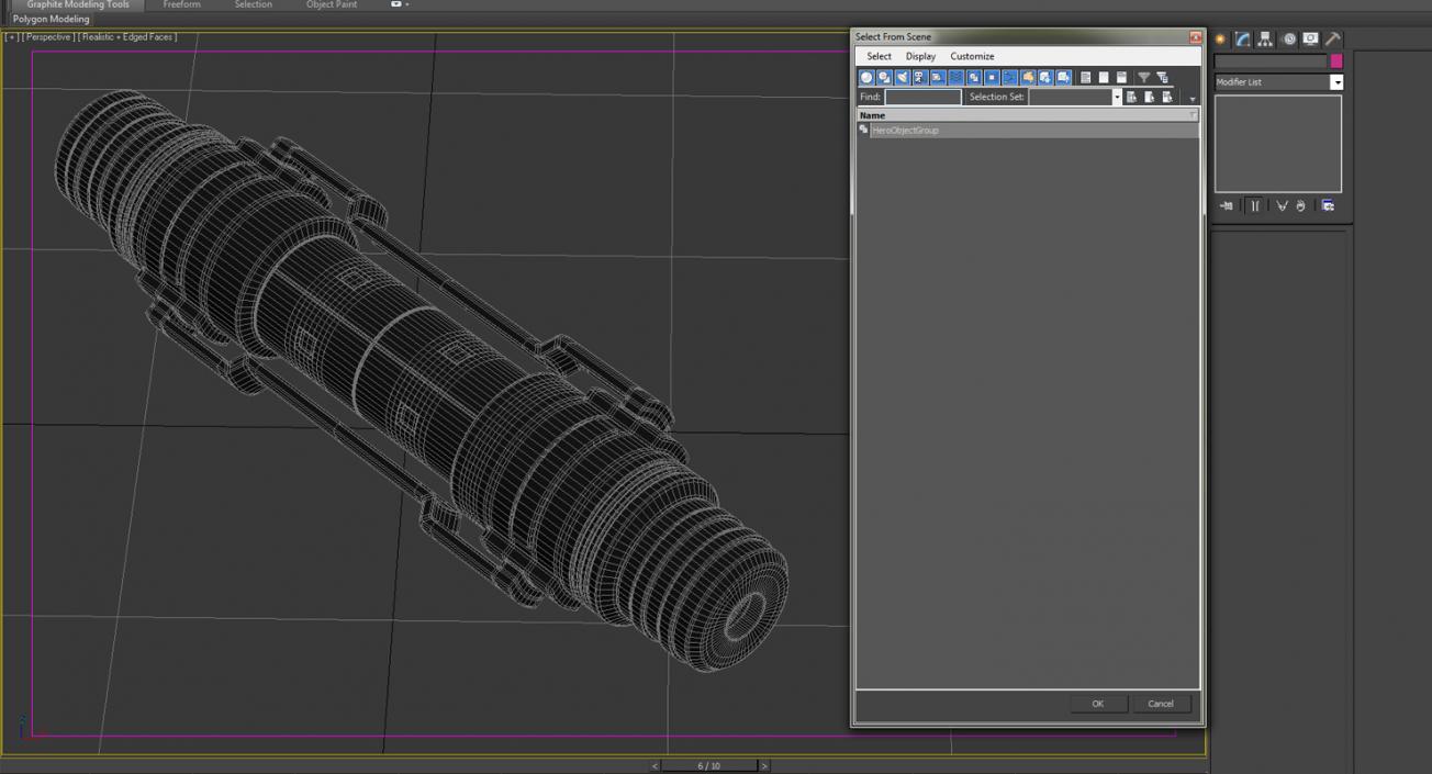 3D Anodized Ram Hydraulic Cylinder Sci-Fi model