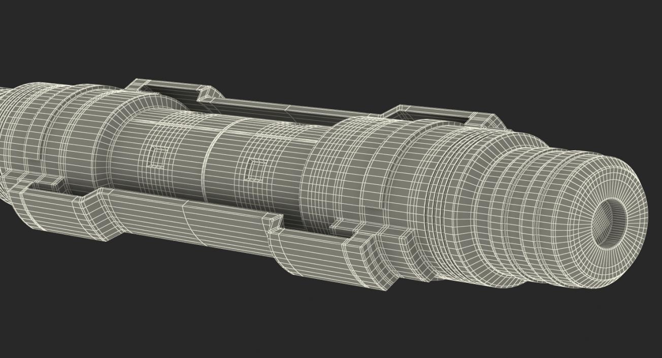 3D Anodized Ram Hydraulic Cylinder Sci-Fi model