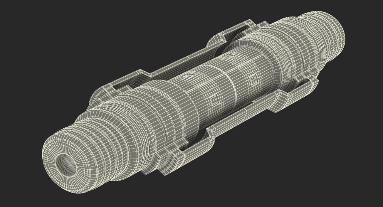 3D Anodized Ram Hydraulic Cylinder Sci-Fi model