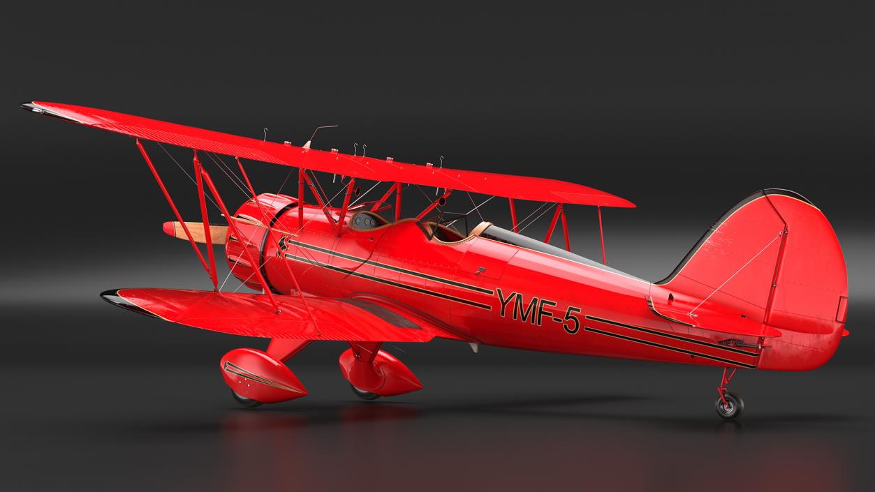 Spirit of 30A Coastal Biplane YMF-5 Rigged 3D